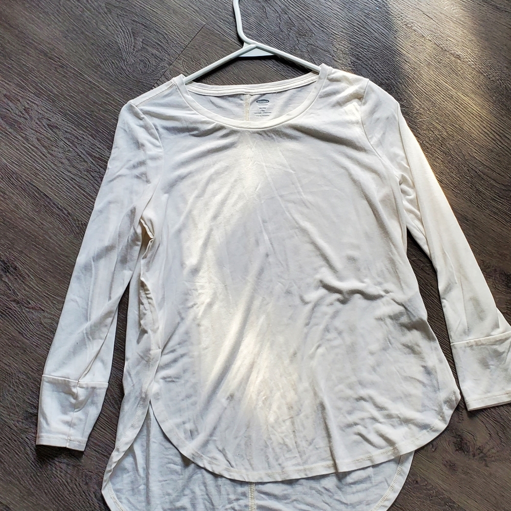 Long, off white girls shirt